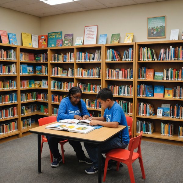 Quels sont les conseils pour créer une bibliothèque communautaire dans un quartier défavorisé, avec des idées de financement et d'organisation ?